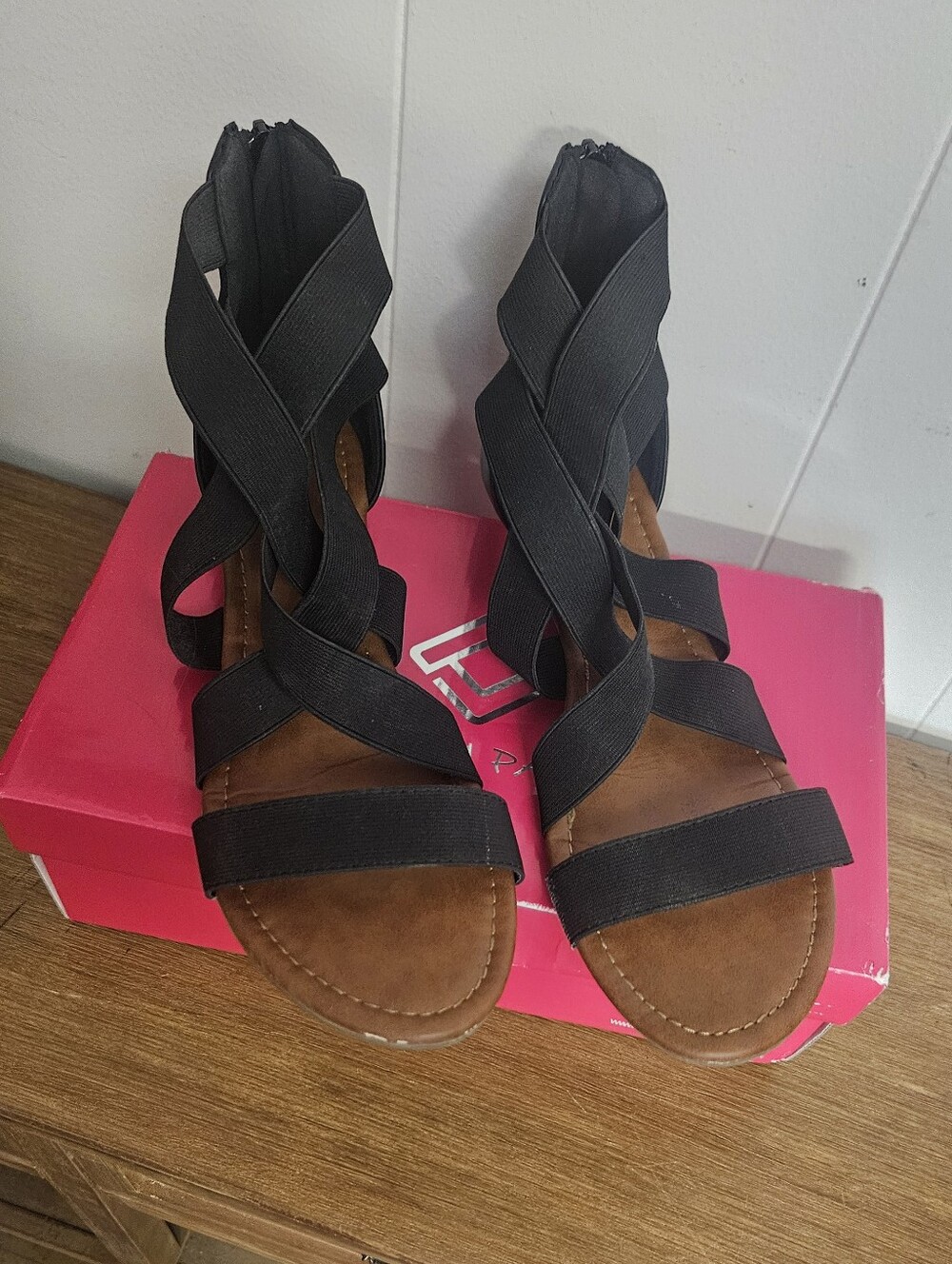 Dream Pairs Black Strappy Wrap Sandals